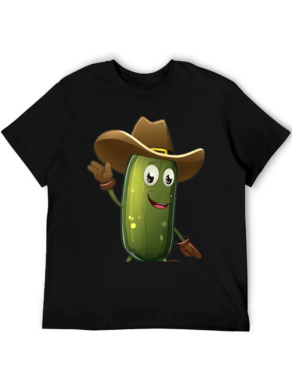 Pickle Cowboy T-Shirt - Funny Cartoon Tee