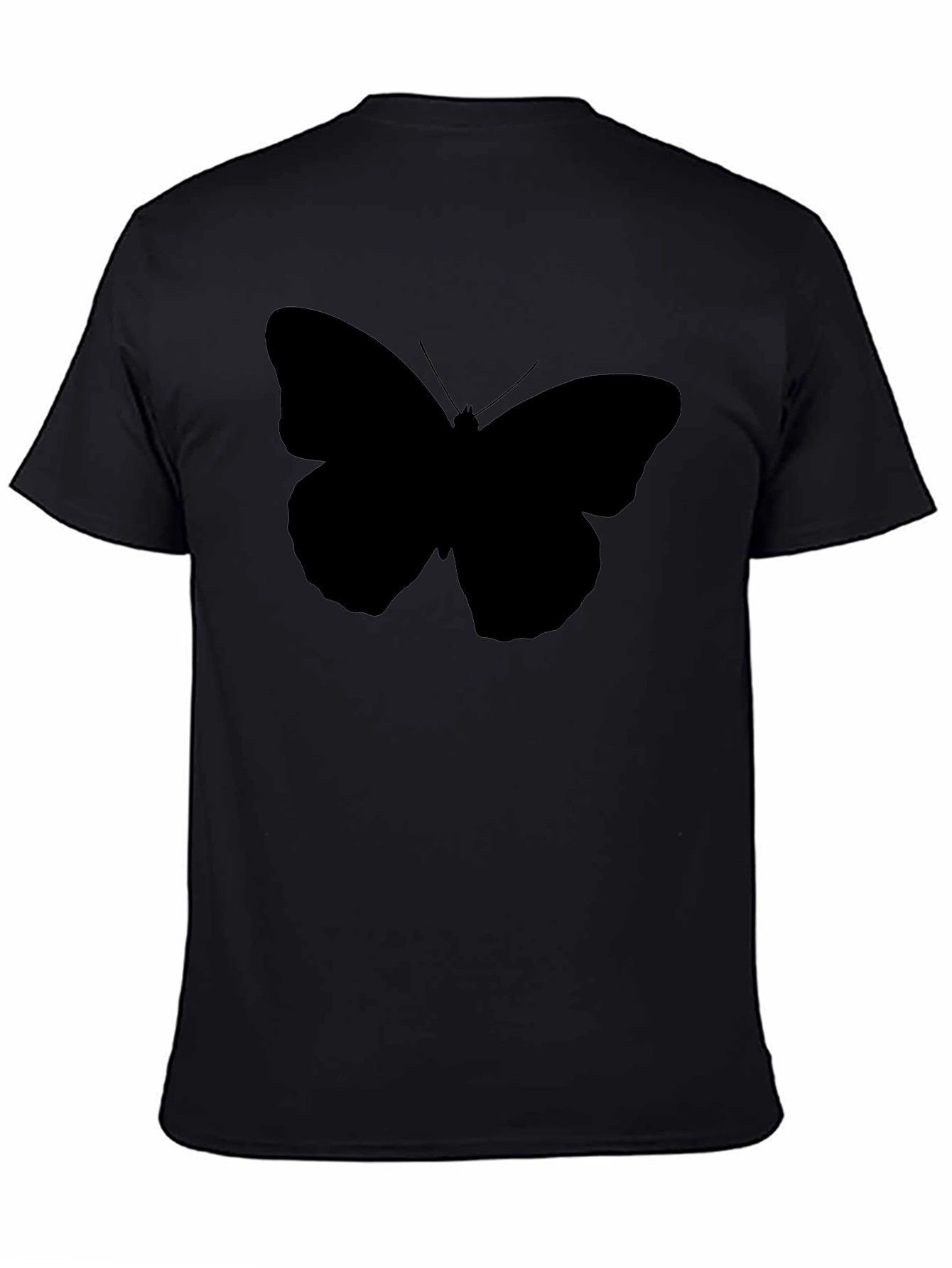 Black Butterfly Graphic T-Shirt - Mens Casual Tee
