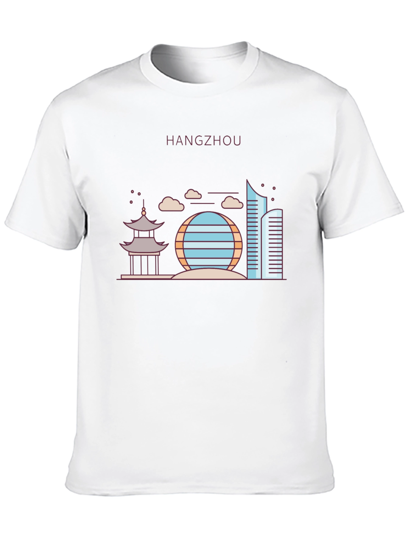 Hangzhou Cityscape Graphic Tee - Black