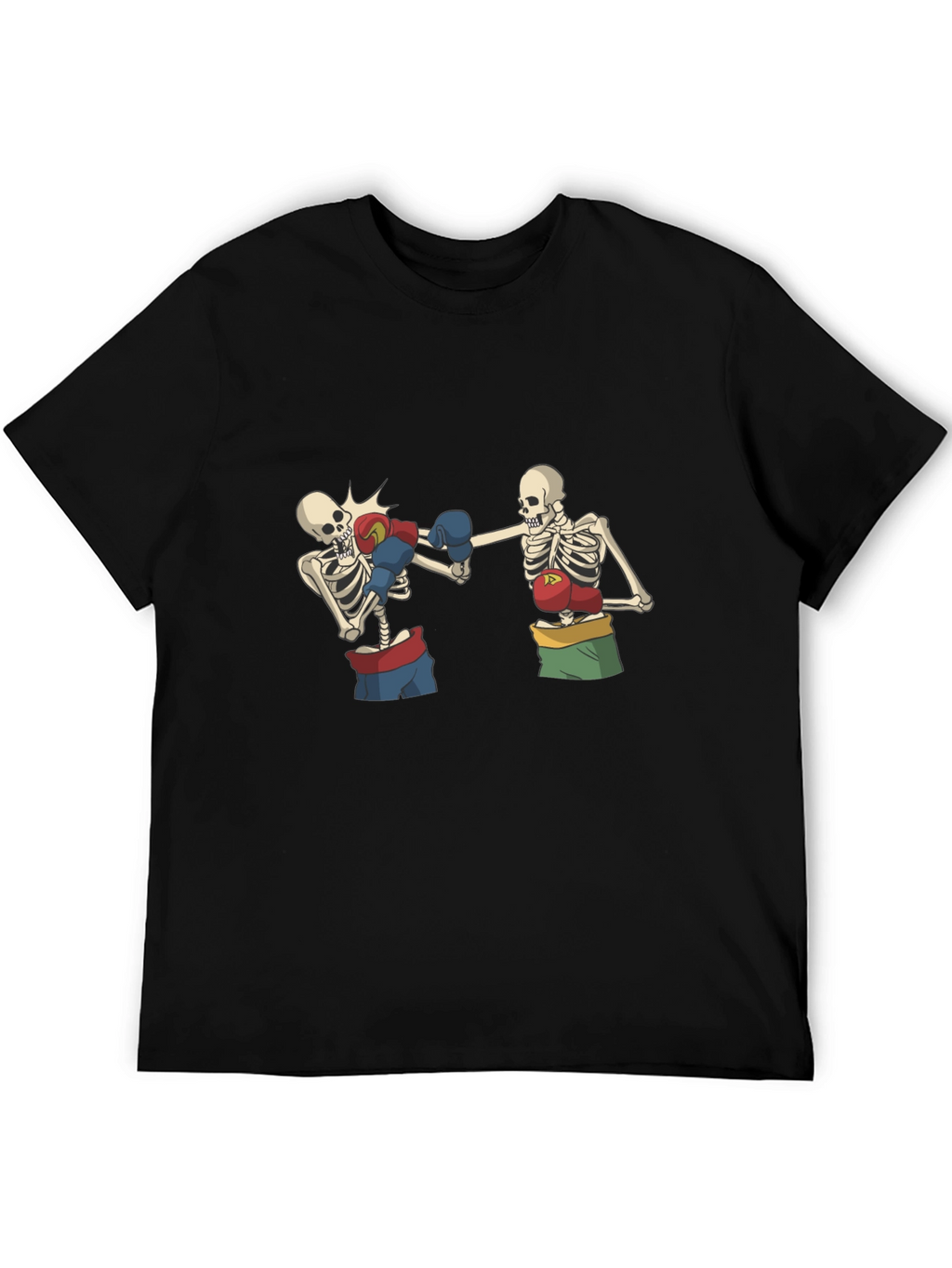 Skeleton Boxing T-Shirt - Black