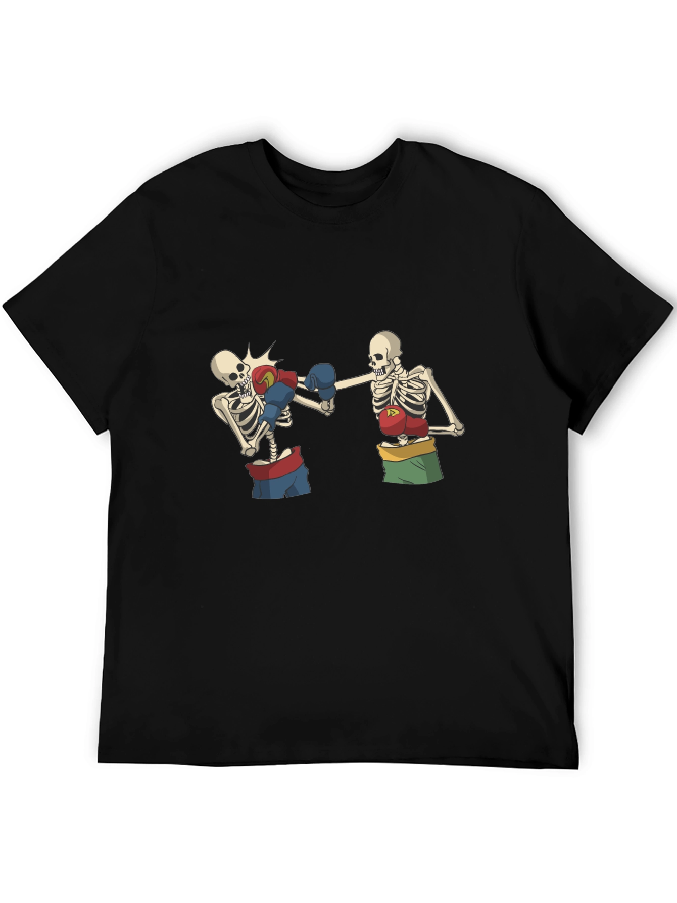 Skeleton Boxing T-Shirt - Black