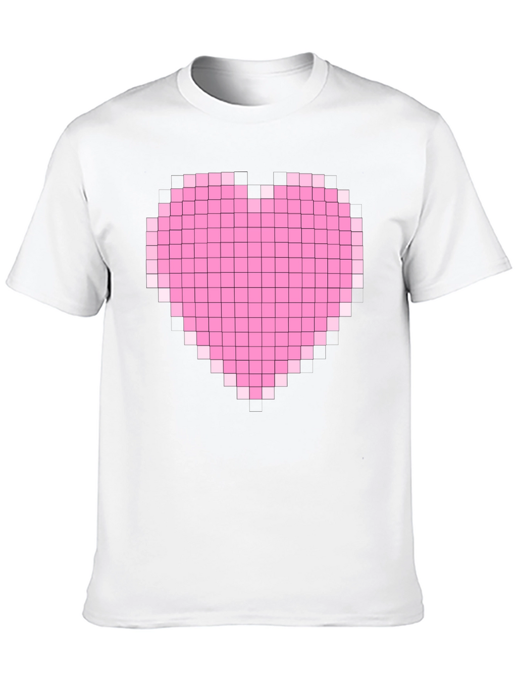 Pixel Heart Graphic Black T-Shirt