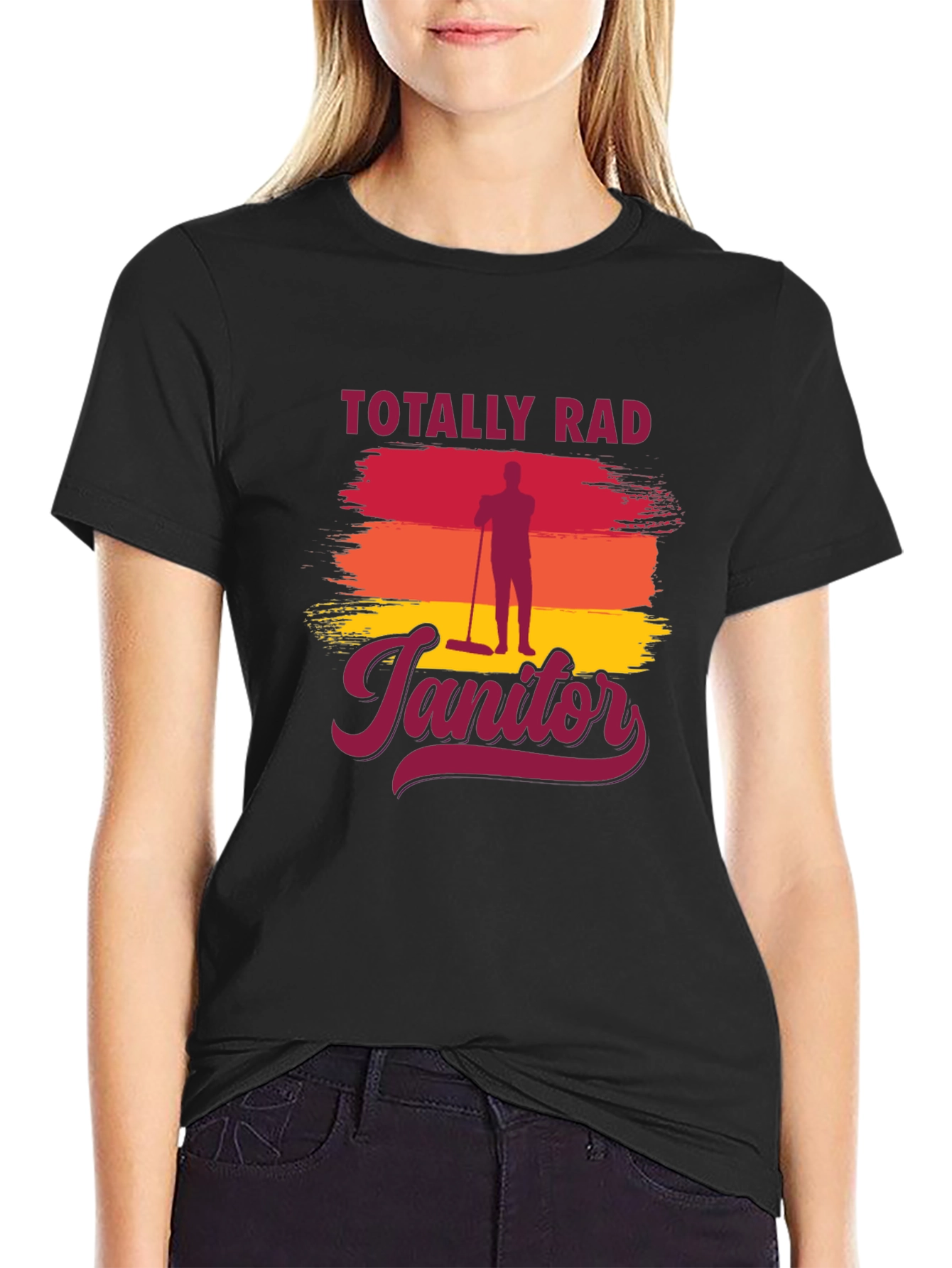 Totally Rad Janitor Graphic T-Shirt