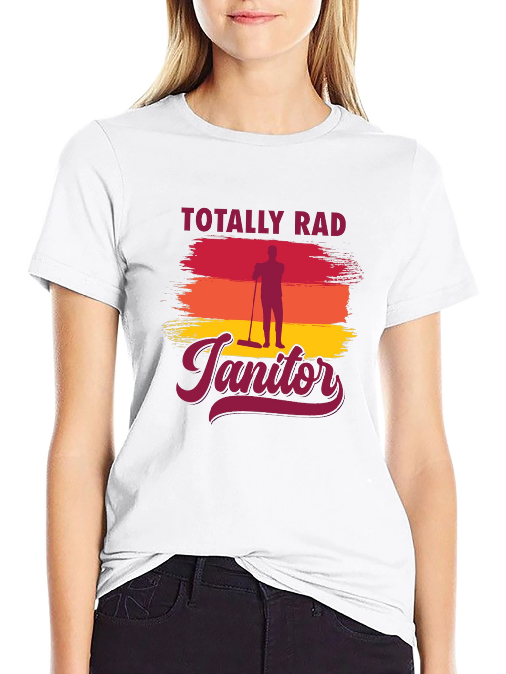 Totally Rad Janitor Graphic T-Shirt
