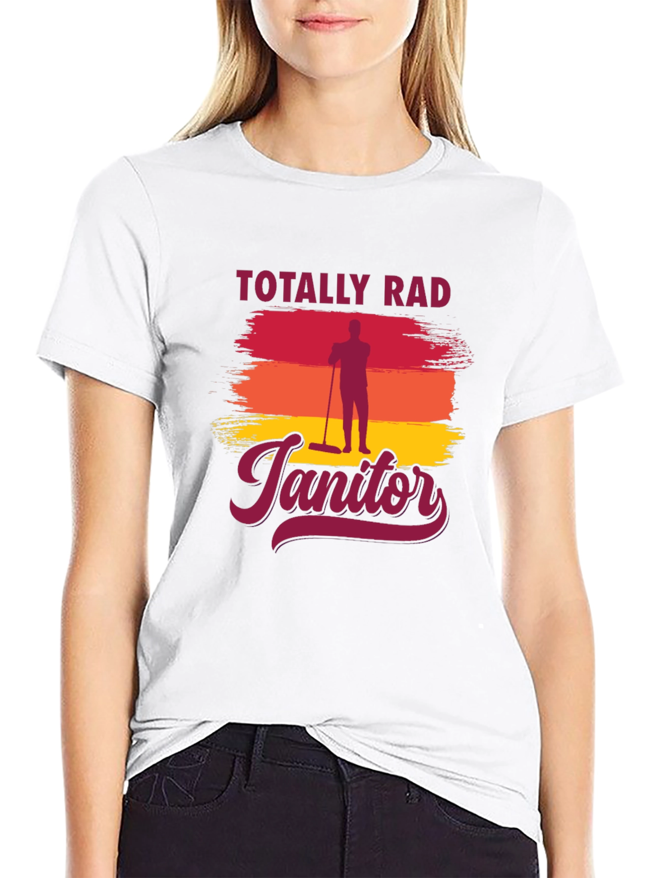 Totally Rad Janitor Graphic T-Shirt