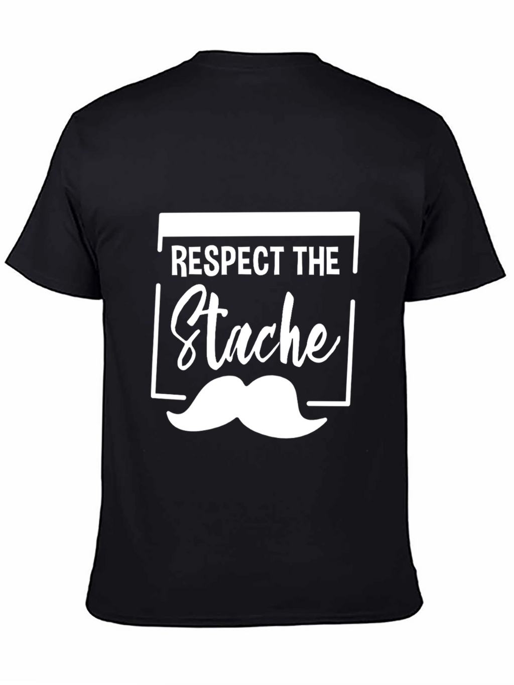 Respect the Stache Black Graphic Tee