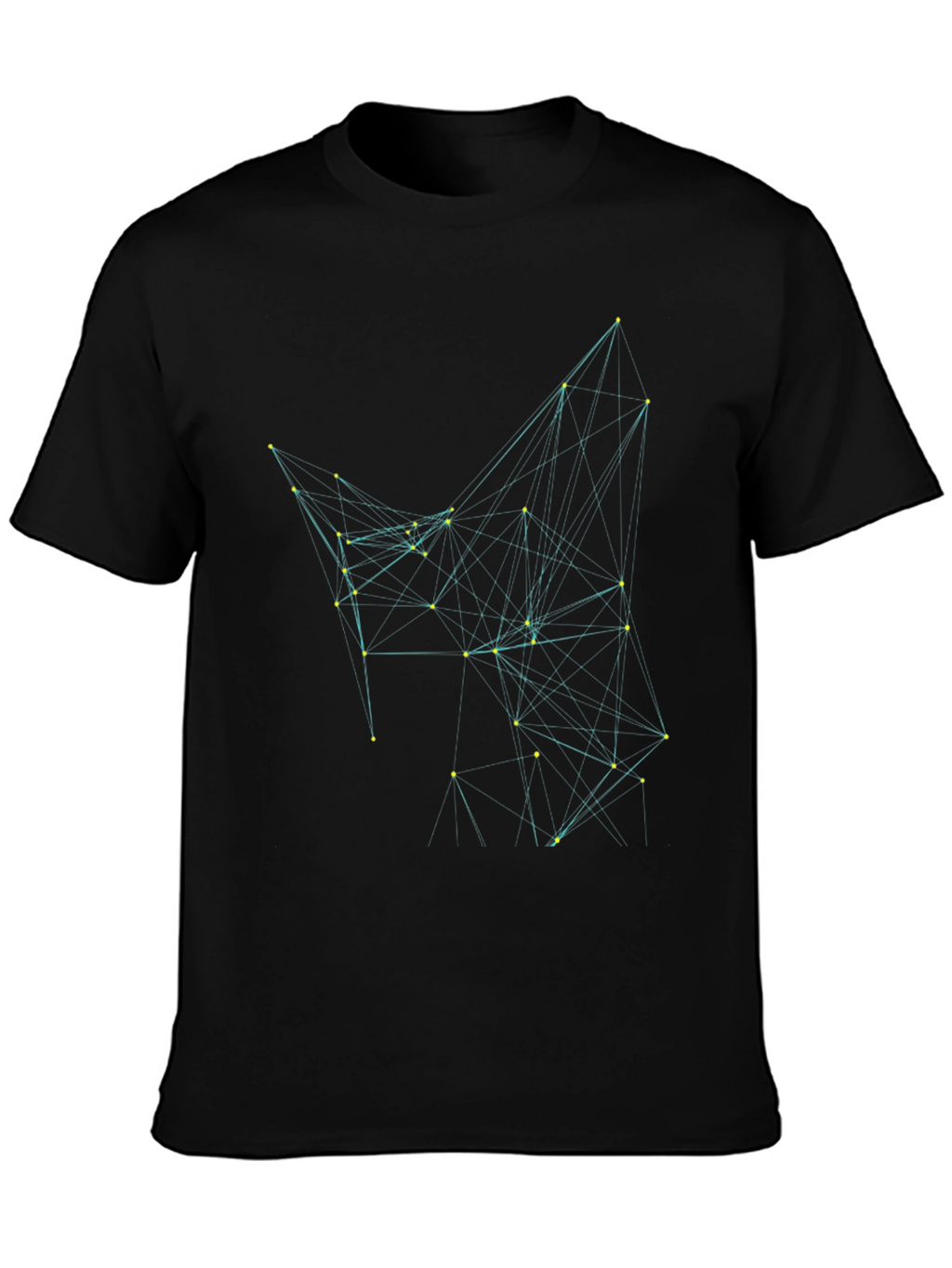 Geometric Network T-Shirt - Black