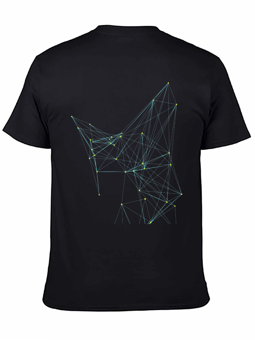 Geometric Network T-Shirt - Black