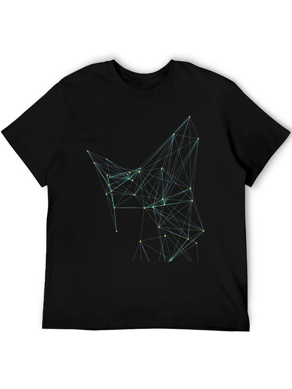 Geometric Network T-Shirt - Black