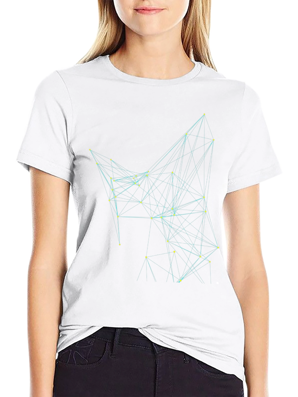 Geometric Network T-Shirt - Black