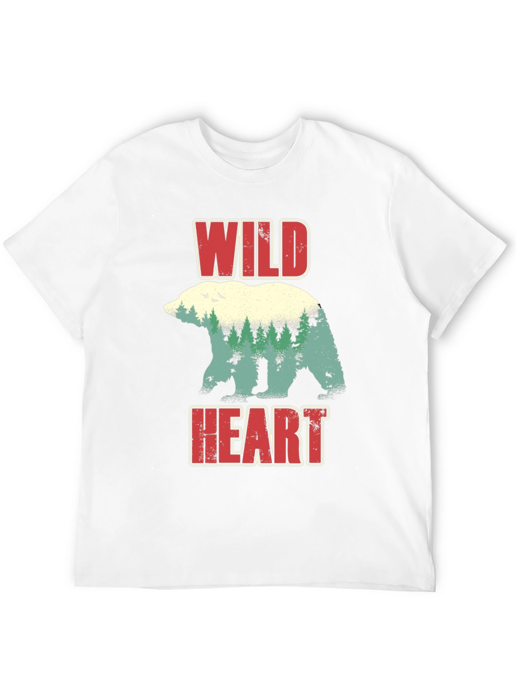 Wild Heart Bear Nature Graphic T-Shirt