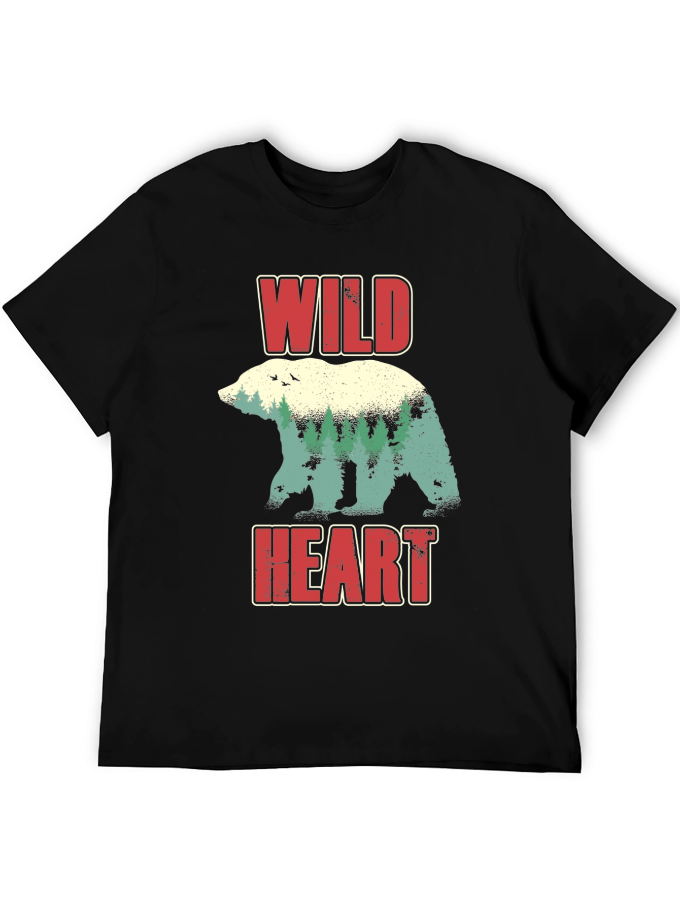 Wild Heart Bear Nature Graphic T-Shirt