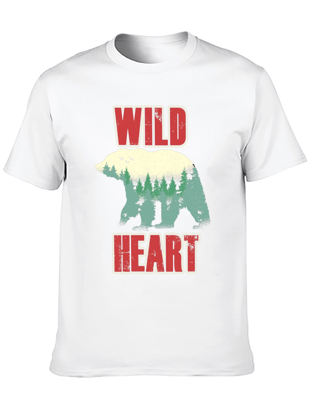 Wild Heart Bear Nature Graphic T-Shirt