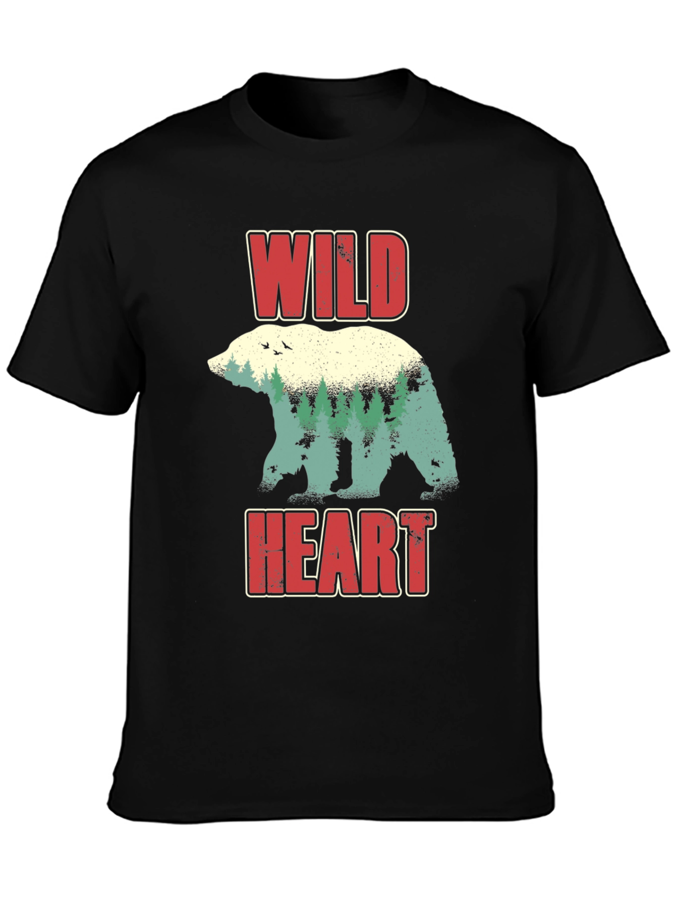 Wild Heart Bear Nature Graphic T-Shirt