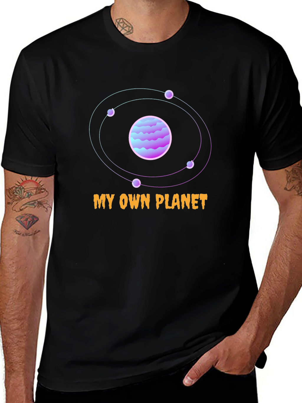 My Own Planet Black Graphic T-Shirt