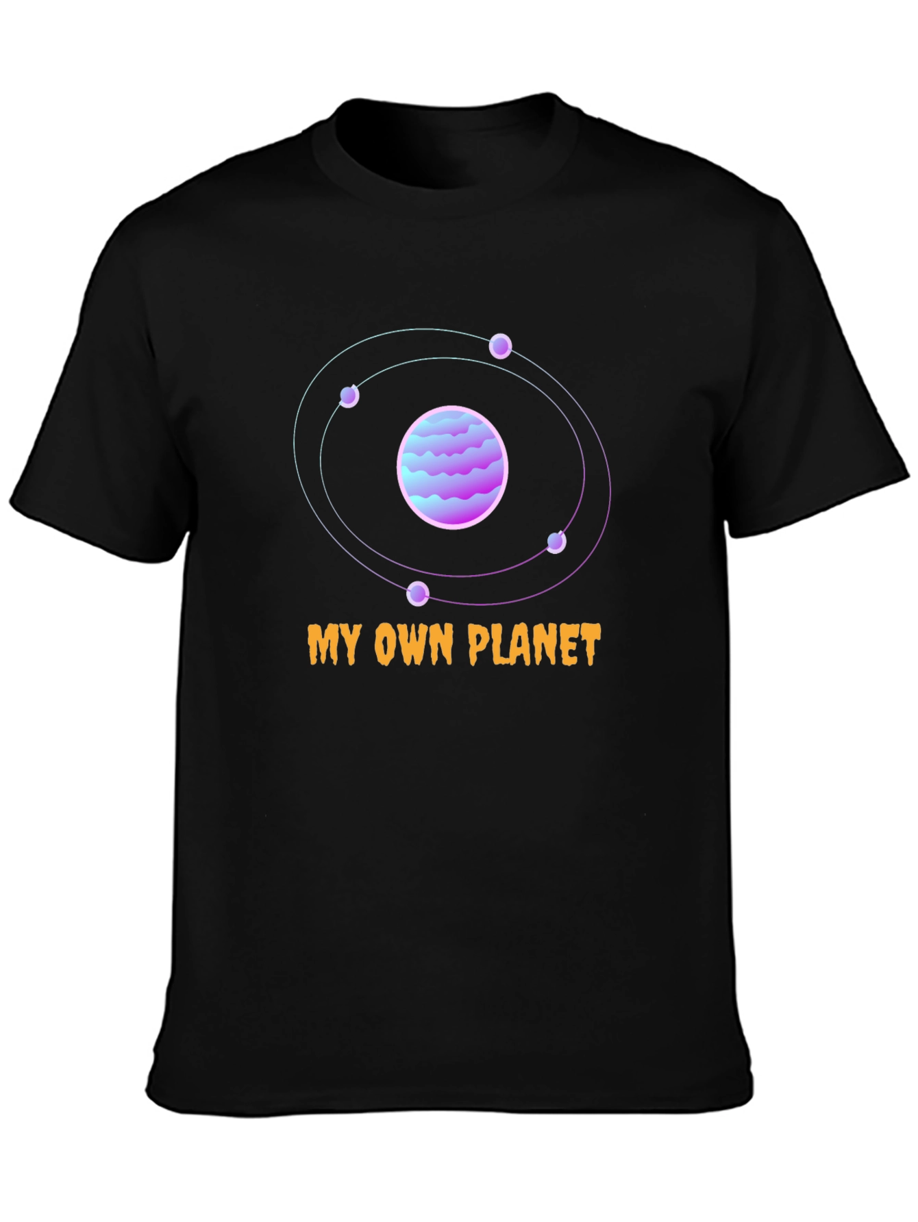 My Own Planet Black Graphic T-Shirt