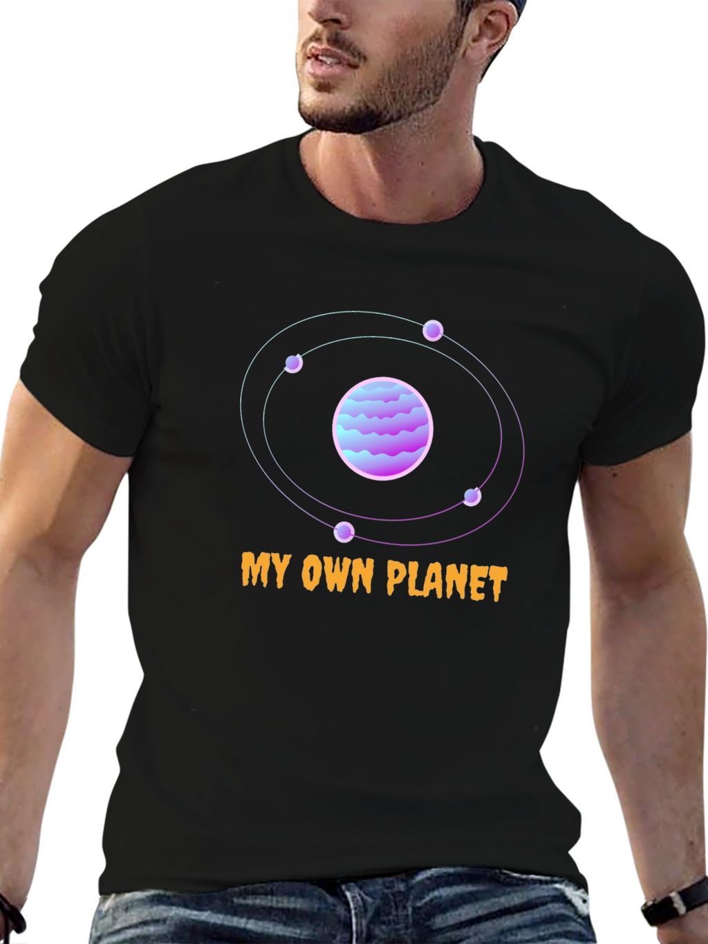 My Own Planet Black Graphic T-Shirt