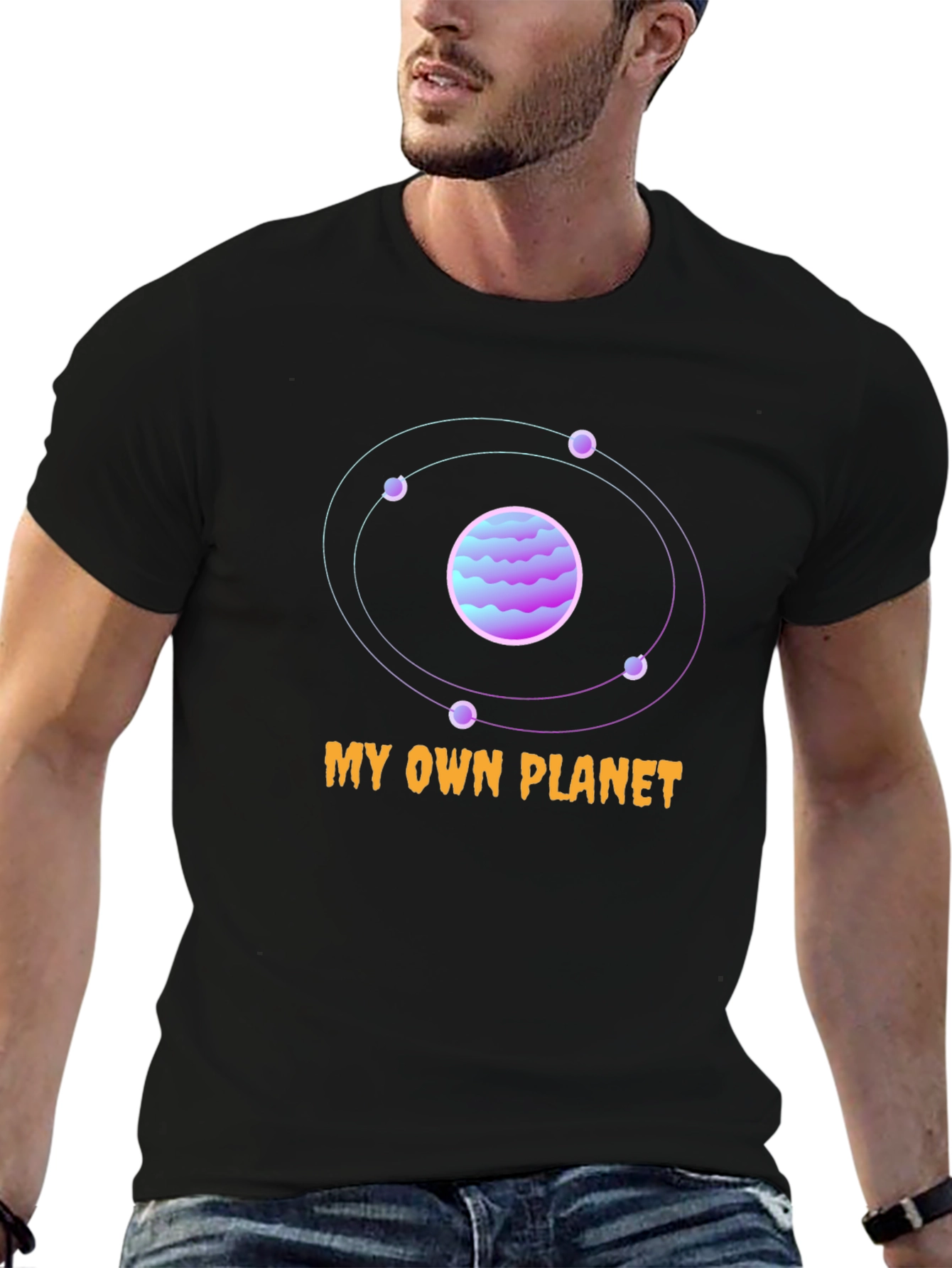 My Own Planet Black Graphic T-Shirt