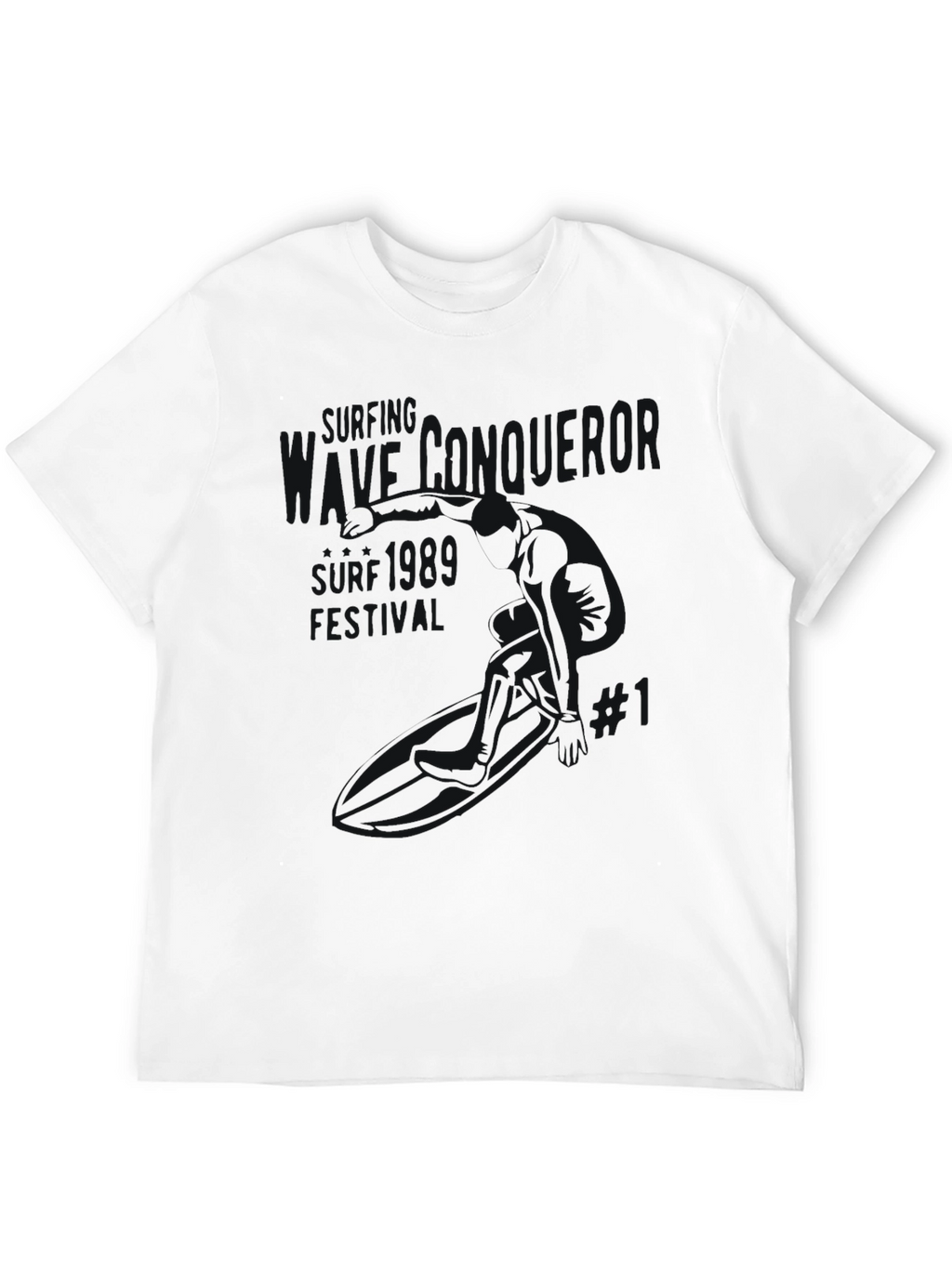 Mens Black Graphic T-Shirt - Casual Wear