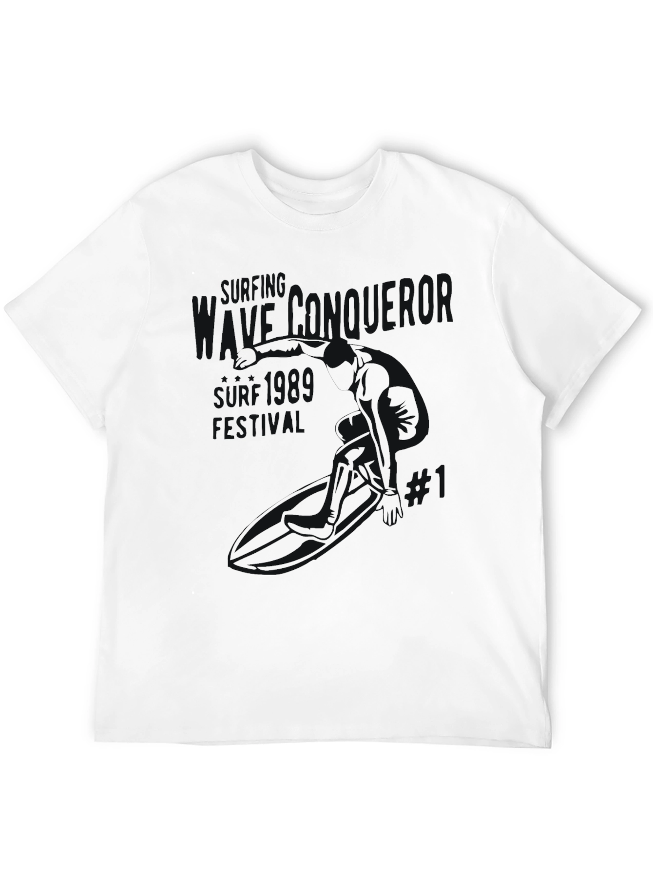 Mens Black Graphic T-Shirt - Casual Wear