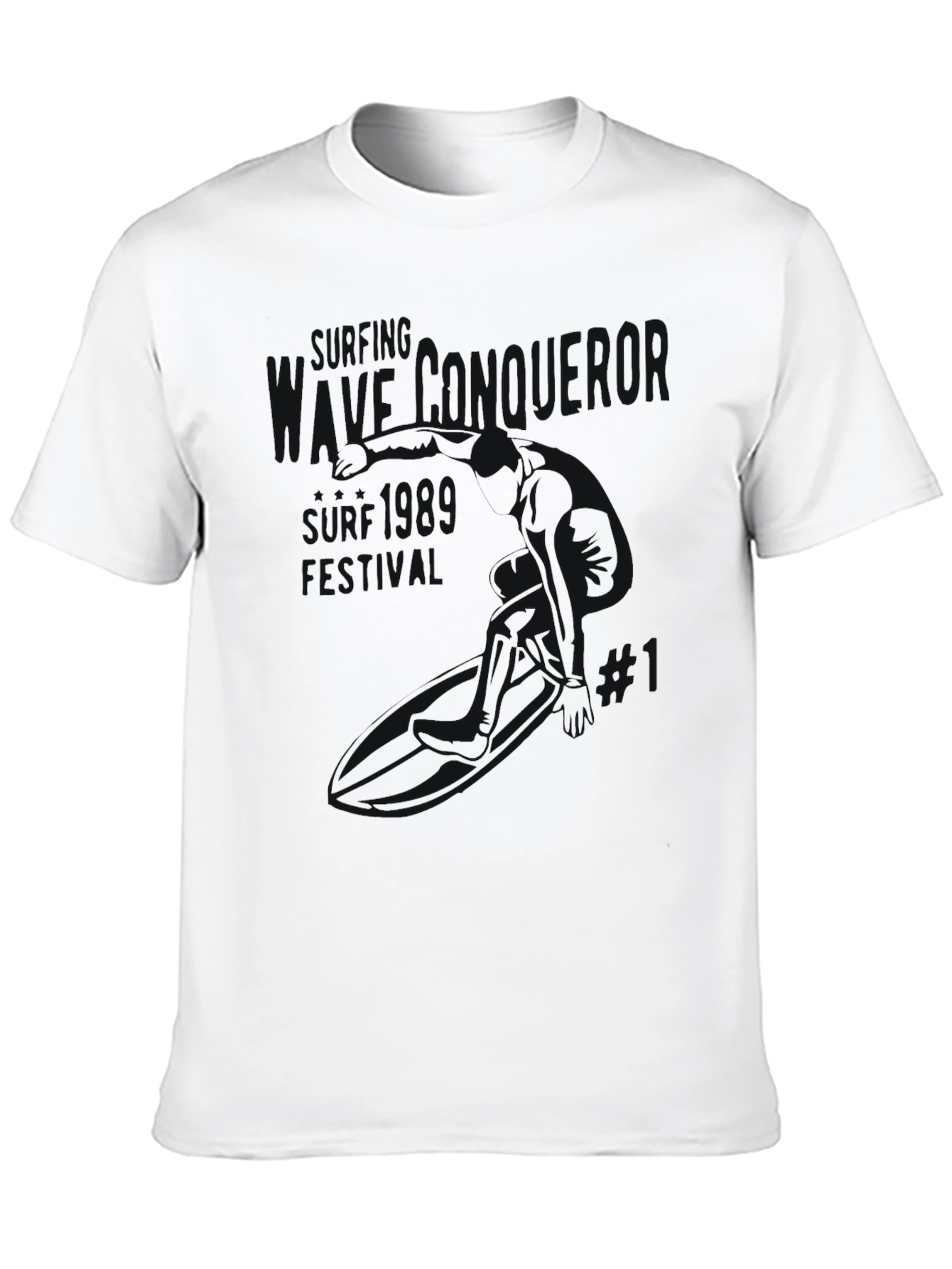 Mens Black Graphic T-Shirt - Casual Wear