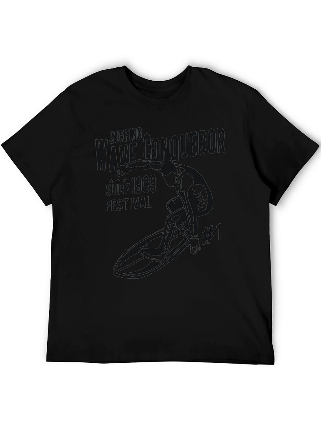 Mens Black Graphic T-Shirt - Casual Wear
