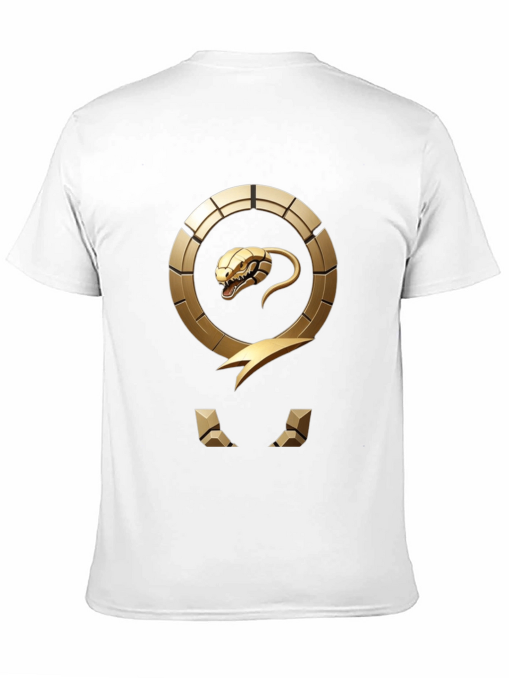 Golden Snake Emblem Black T-Shirt