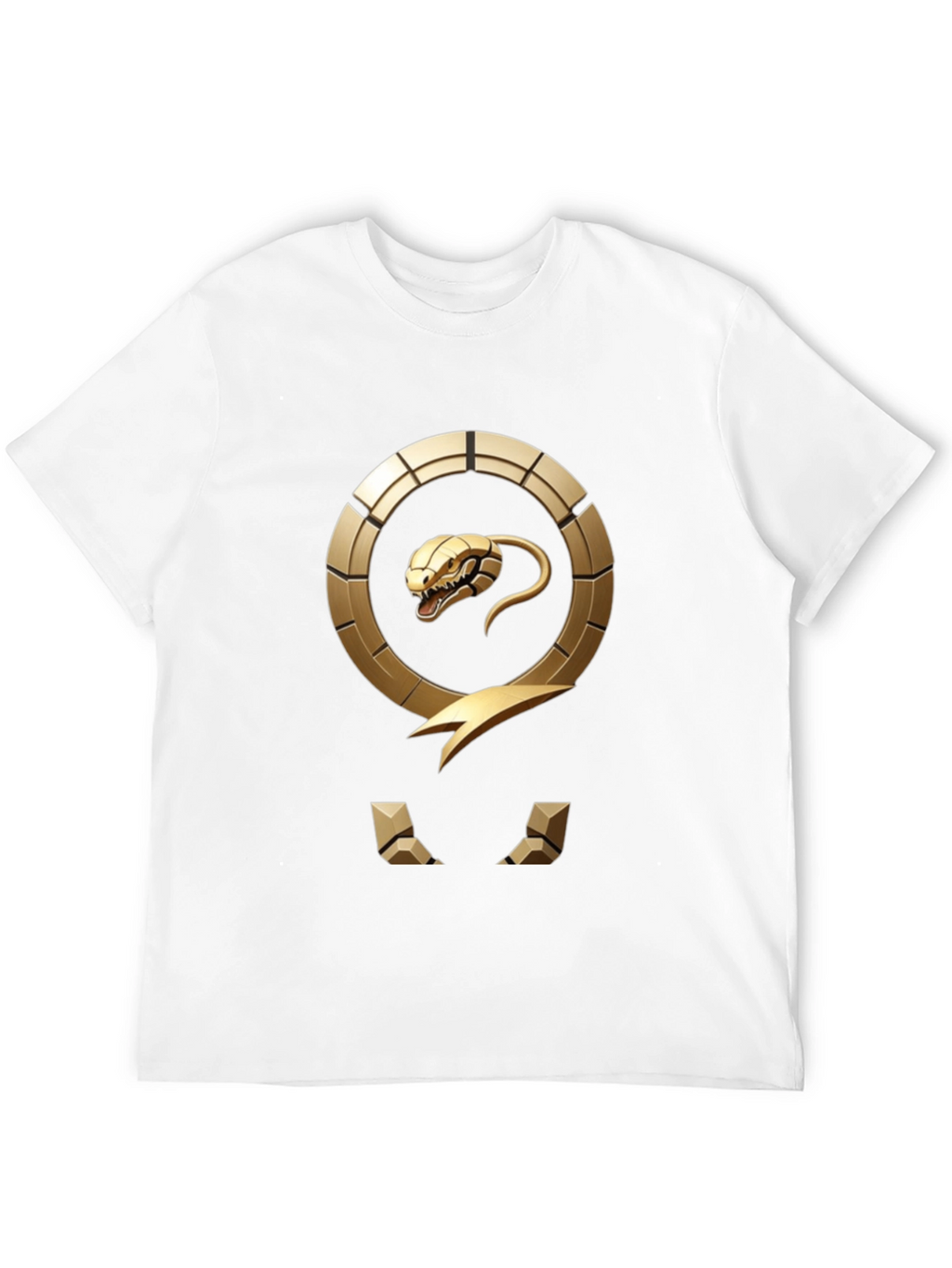 Golden Snake Emblem Black T-Shirt