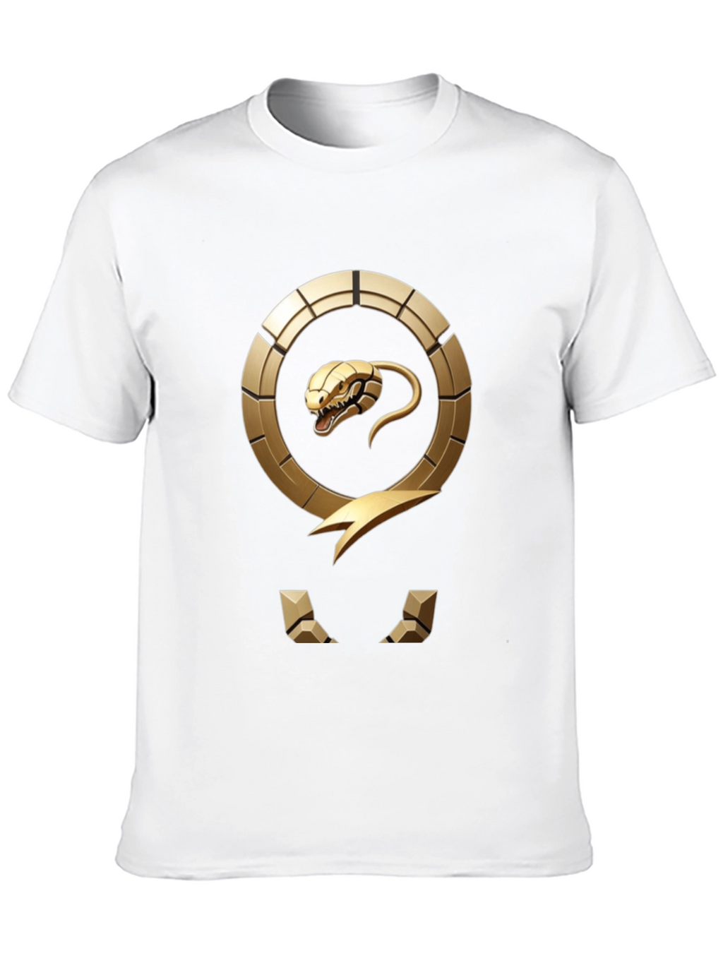 Golden Snake Emblem Black T-Shirt