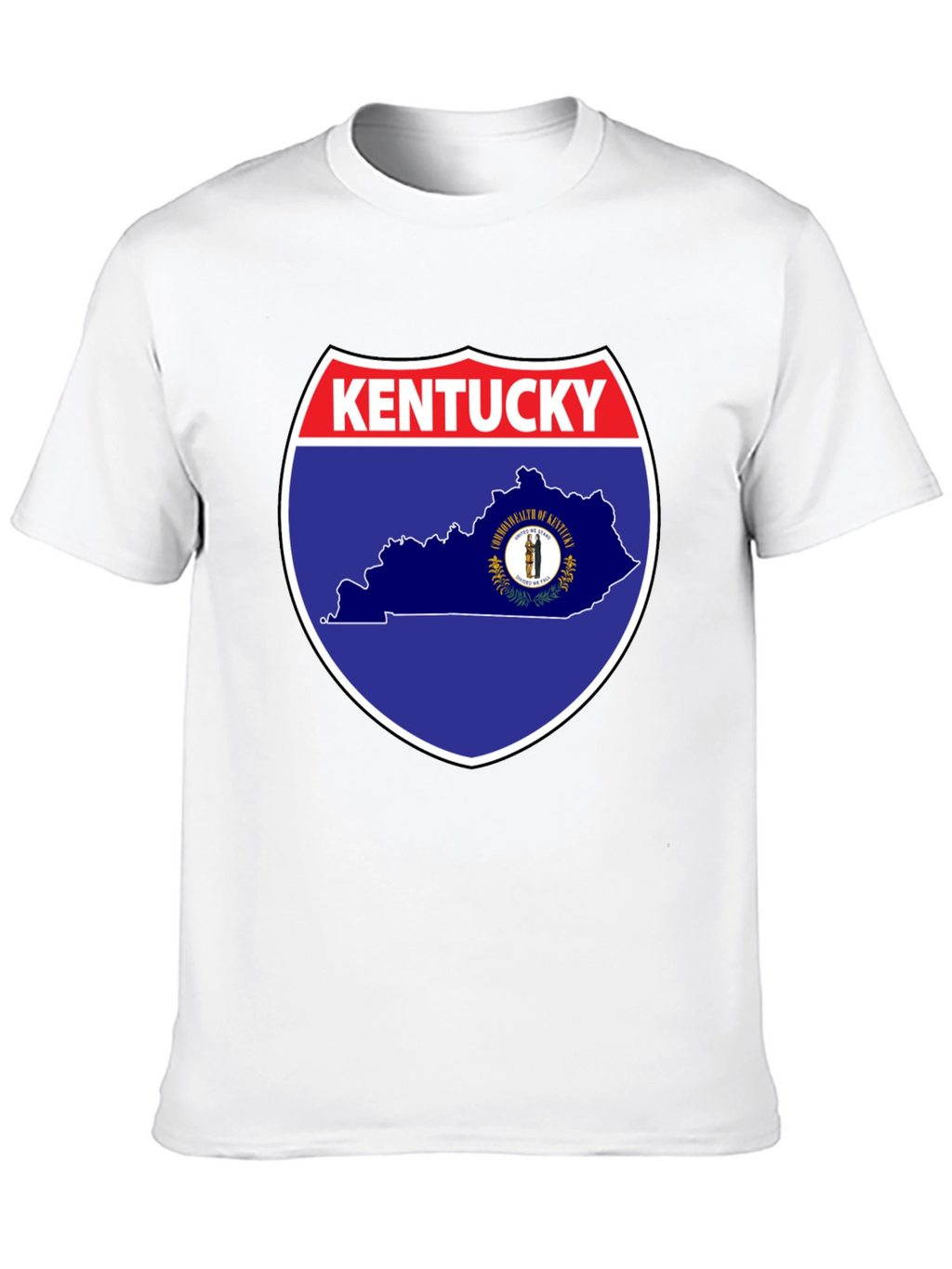 Kentucky State Map Graphic Tee - Black
