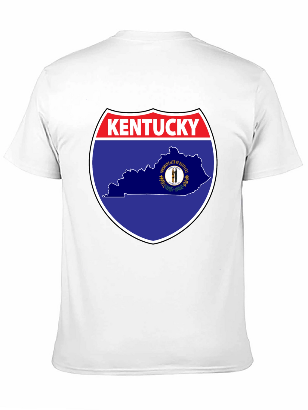 Kentucky State Map Graphic Tee - Black