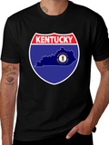 Kentucky State Map Graphic Tee - Black