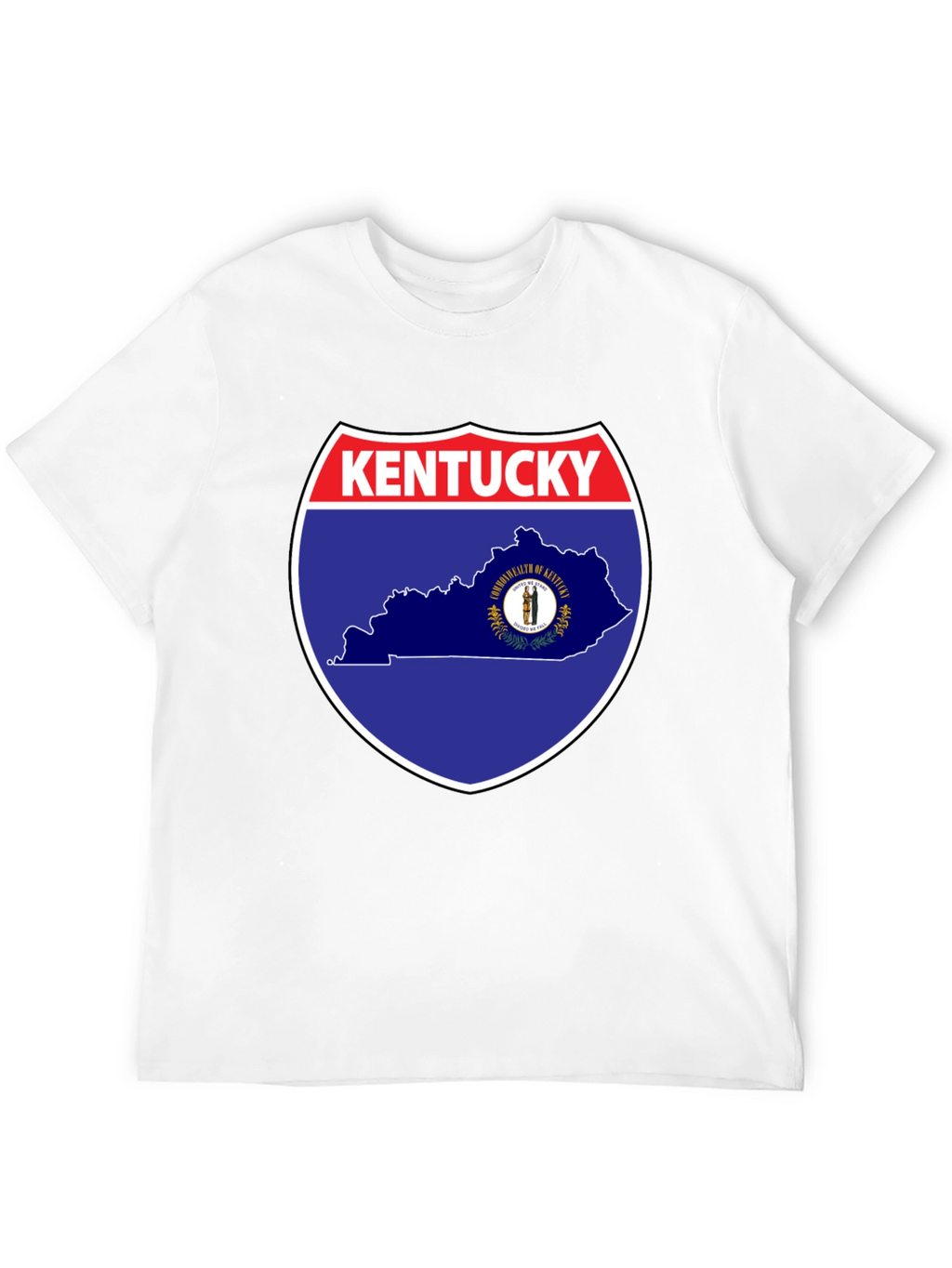 Kentucky State Map Graphic Tee - Black