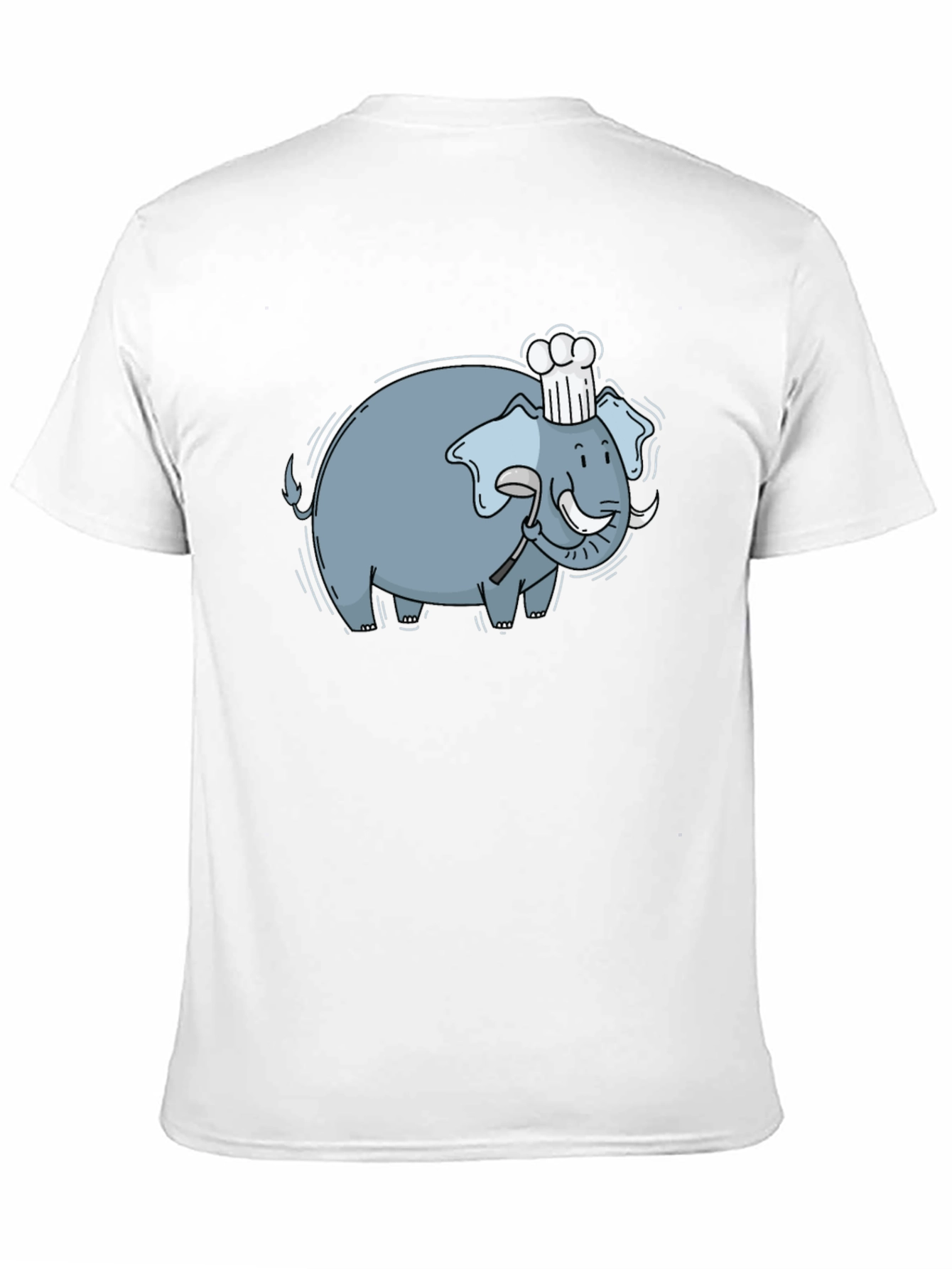 Chef Elephant Graphic Tee - Black Cotton Comfort