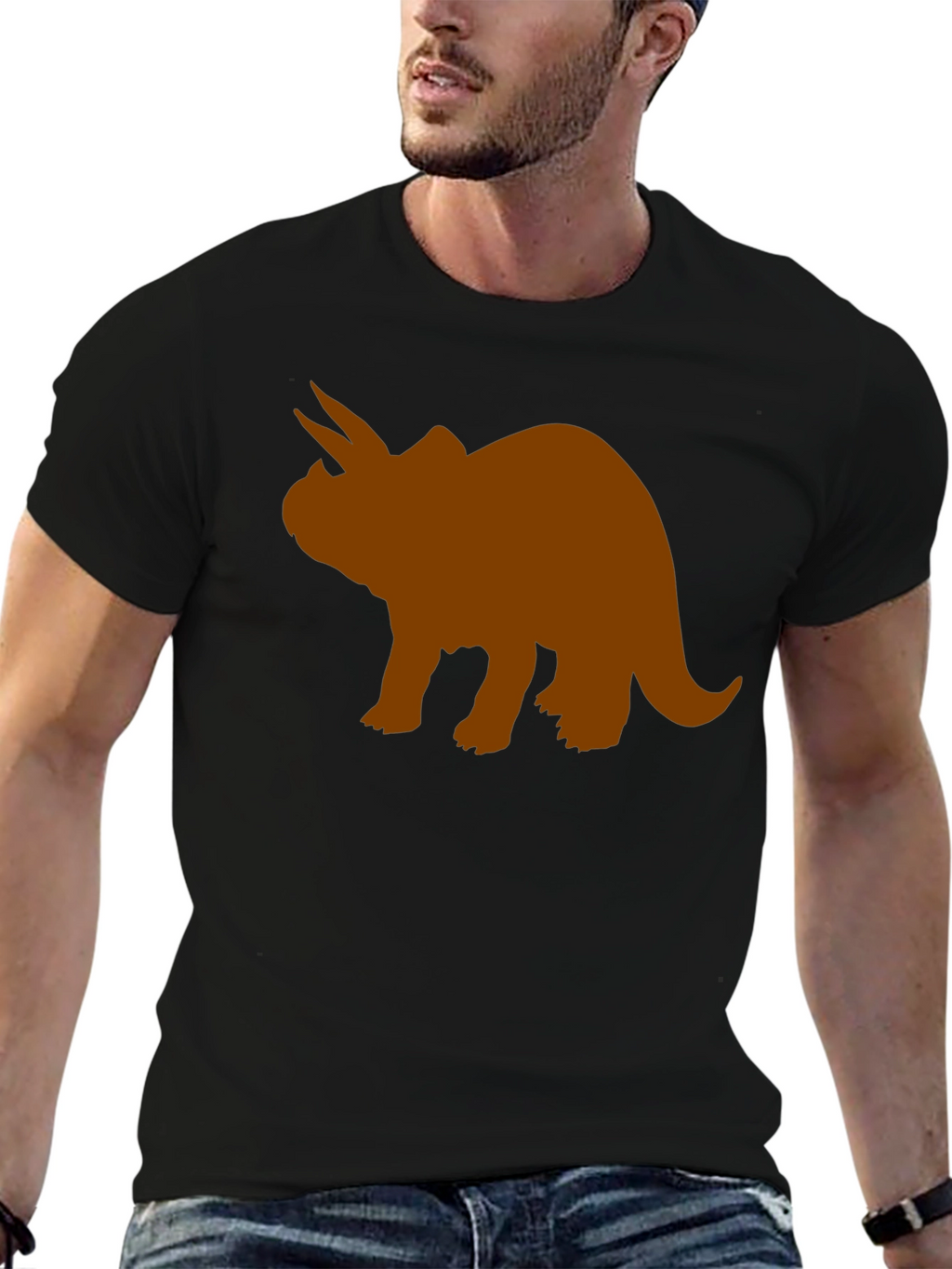 Triceratops Graphic Tee - Black