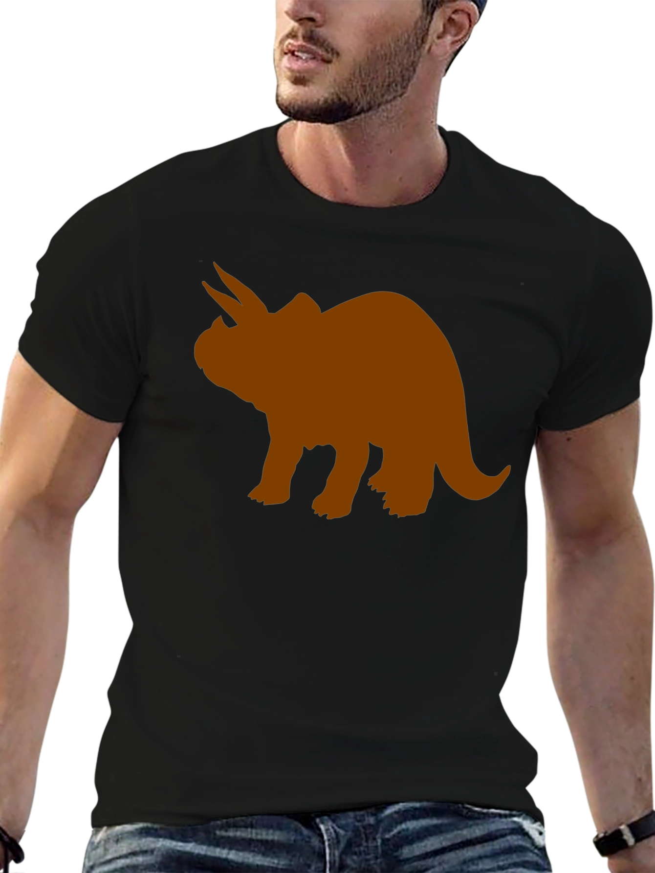 Triceratops Graphic Tee - Black