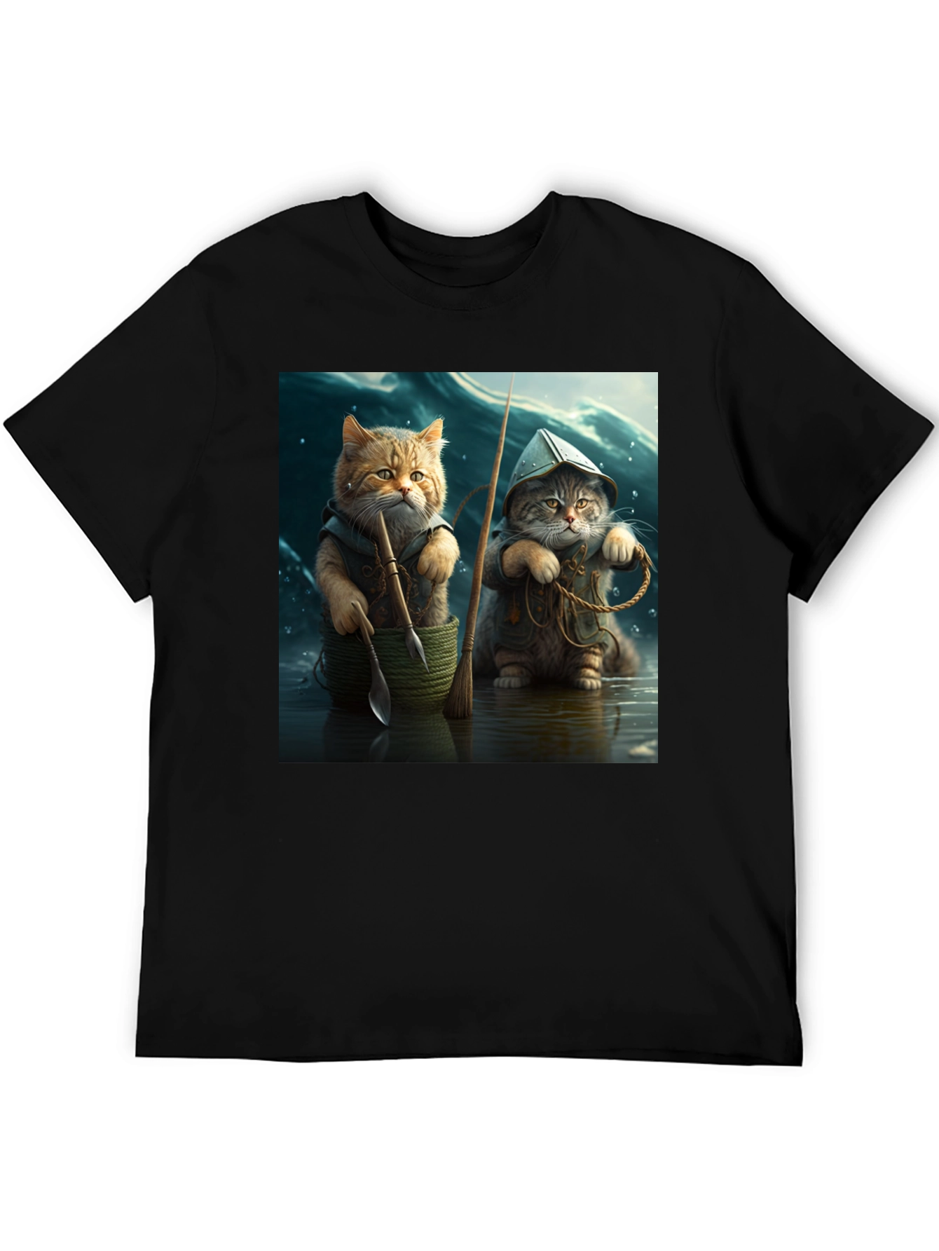 Cat Fishermen Graphic Tee