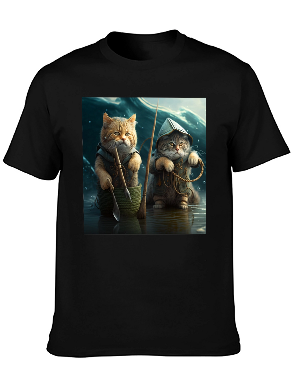 Cat Fishermen Graphic Tee