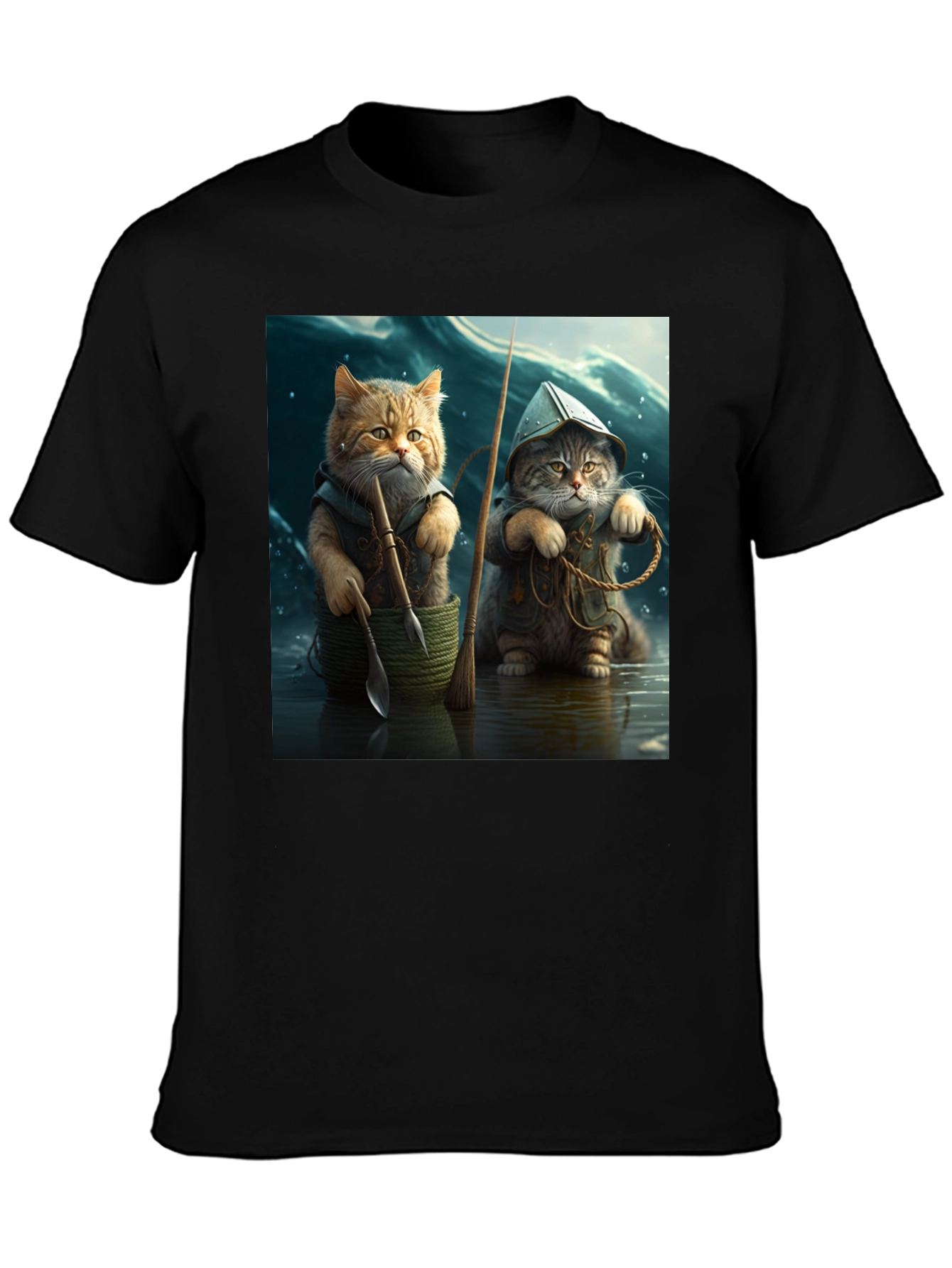 Cat Fishermen Graphic Tee