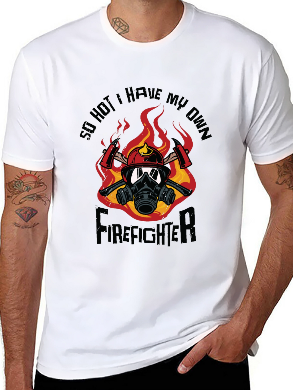 So Hot Firefighter Graphic T-Shirt