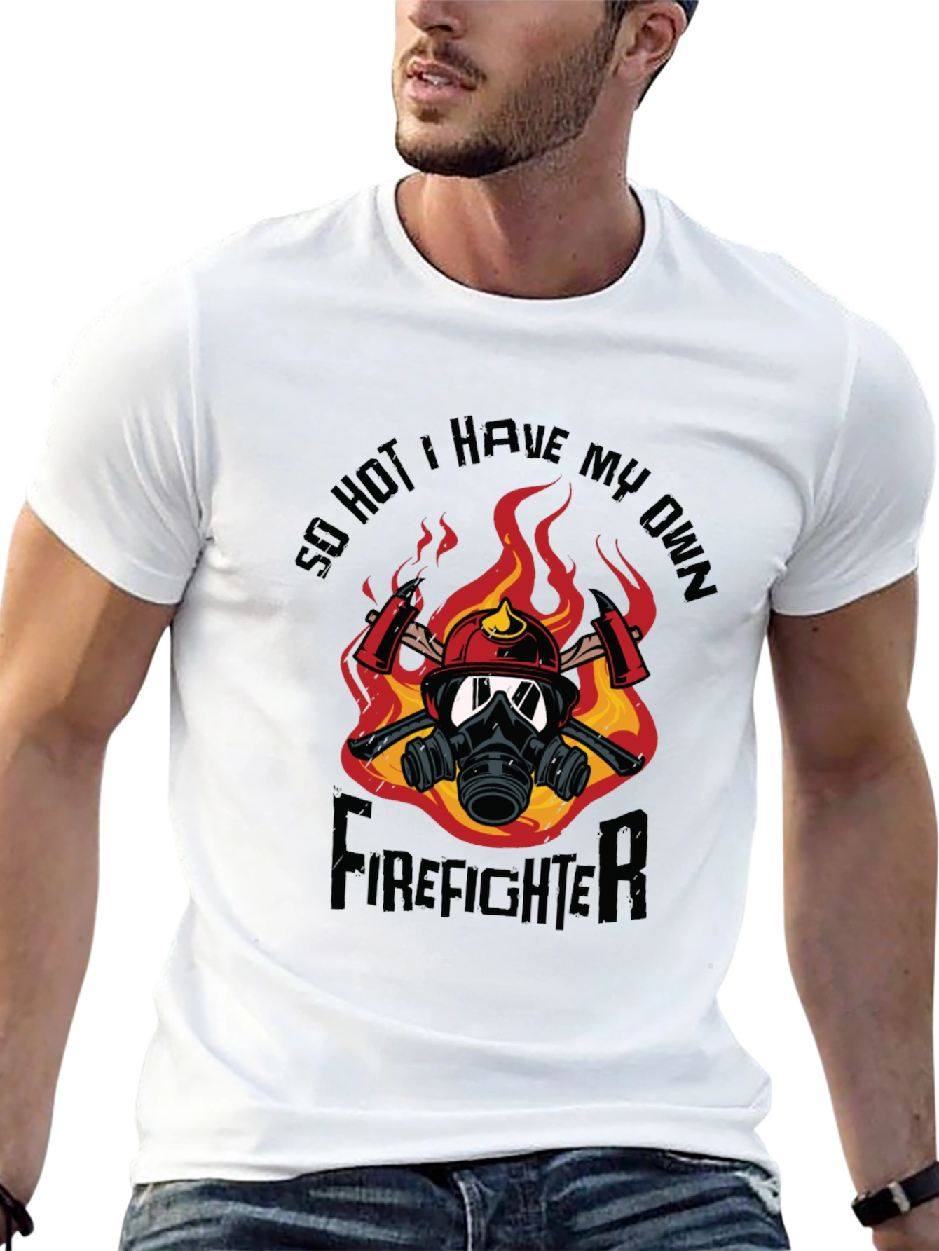 So Hot Firefighter Graphic T-Shirt