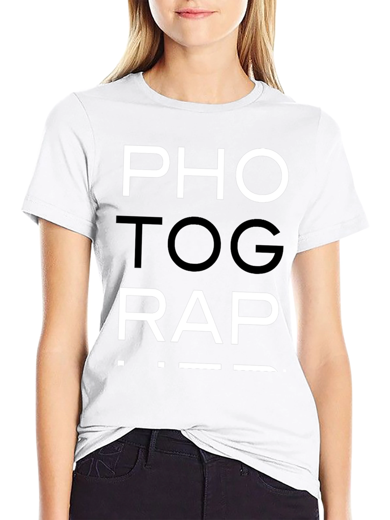 Photog-Rap Tee - Black Cotton Graphic T-Shirt