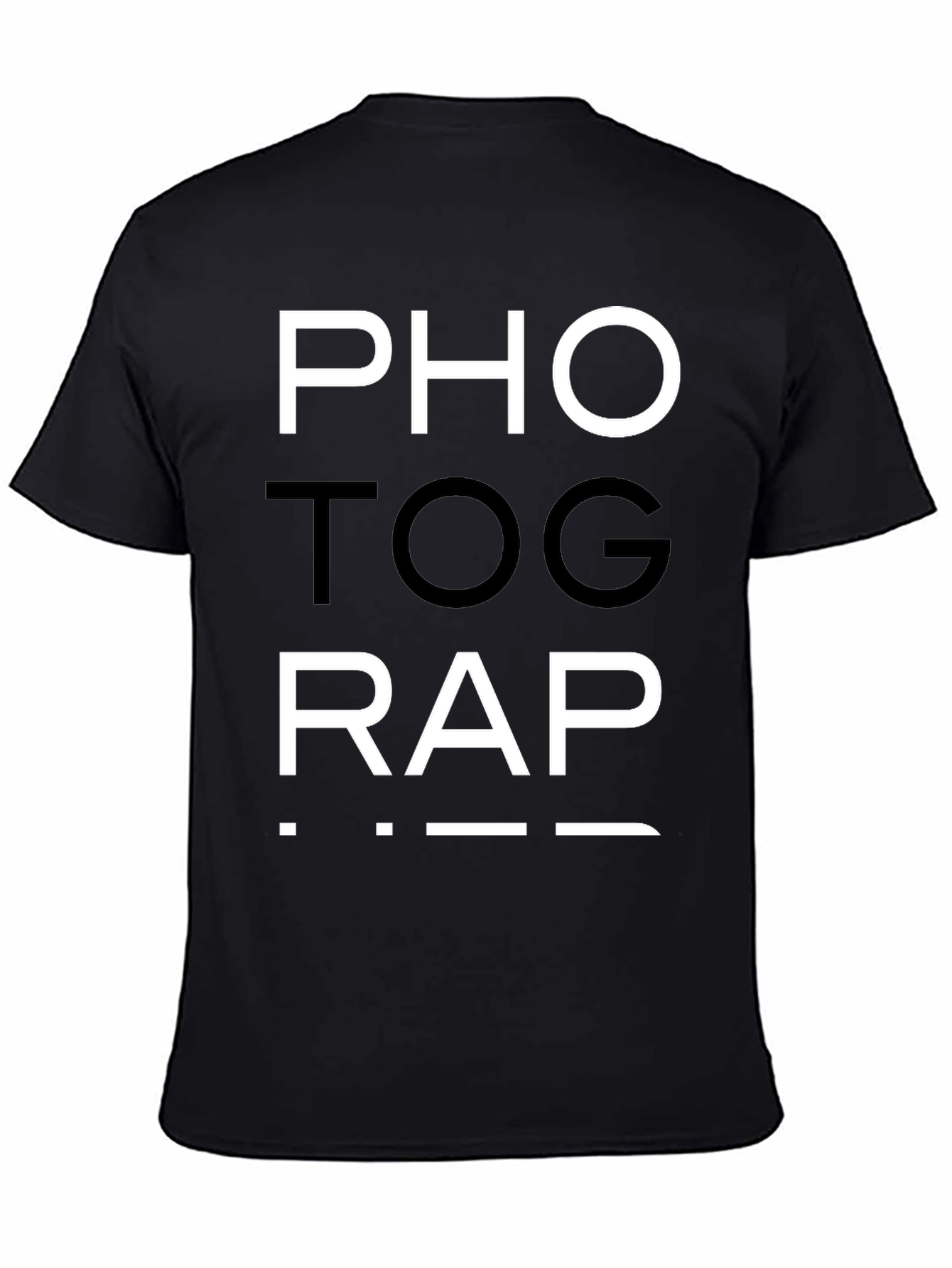 Photog-Rap Tee - Black Cotton Graphic T-Shirt