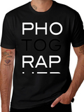 Photog-Rap Tee - Black Cotton Graphic T-Shirt
