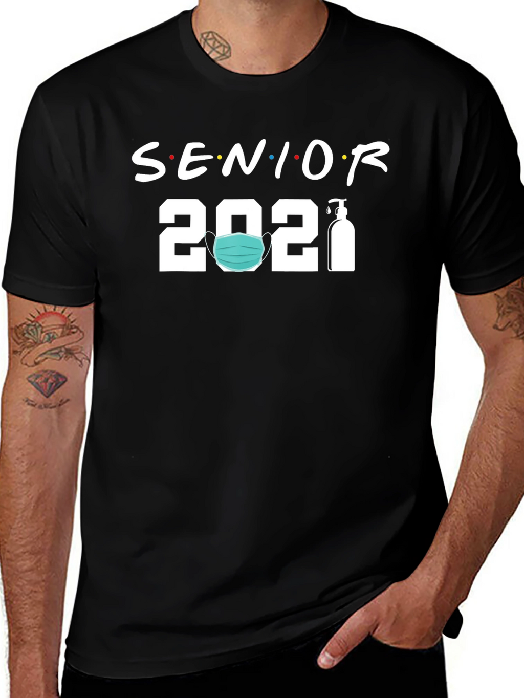 Senior 2021 Mask & Sanitizer T-Shirt