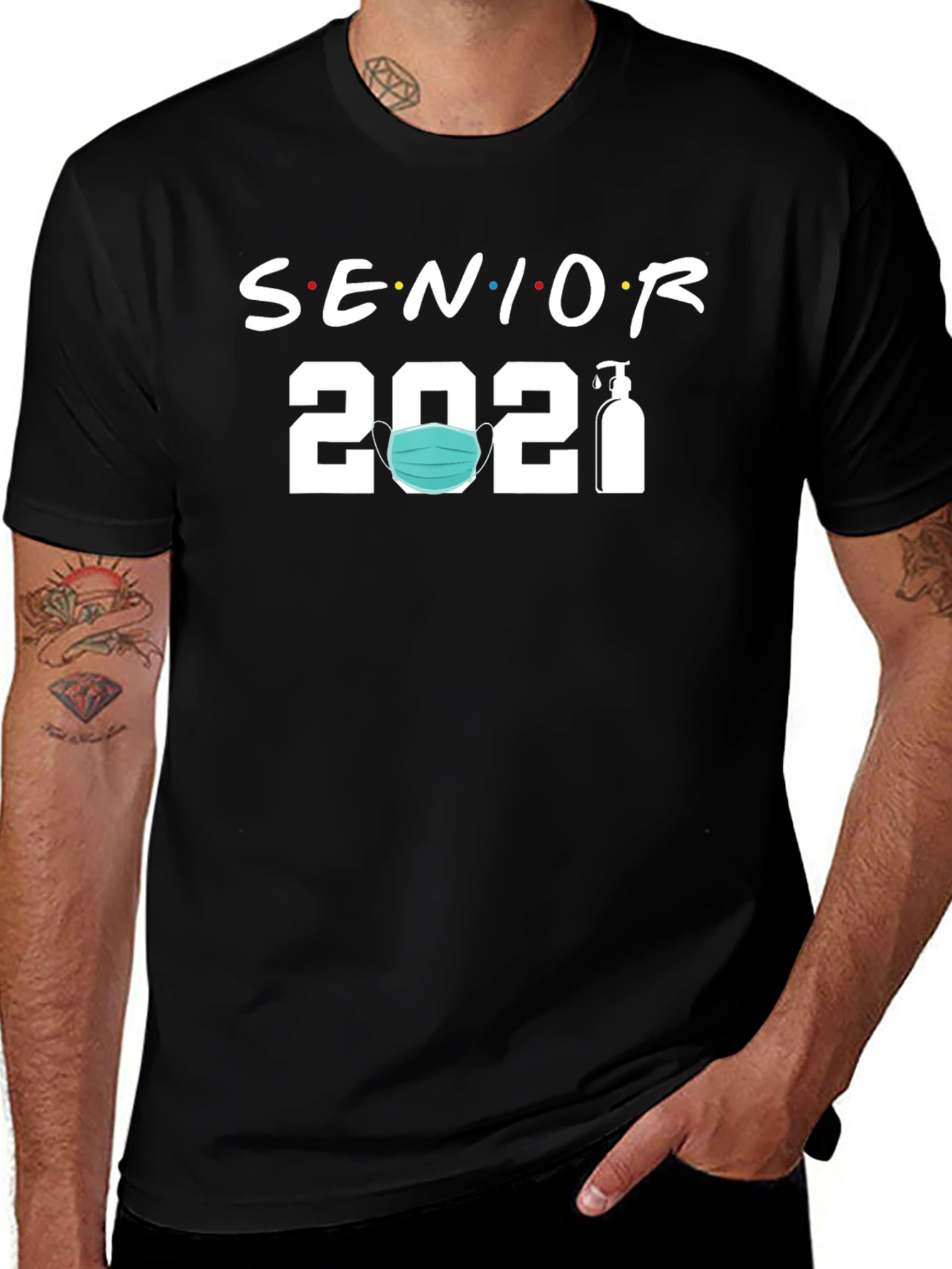 Senior 2021 Mask & Sanitizer T-Shirt