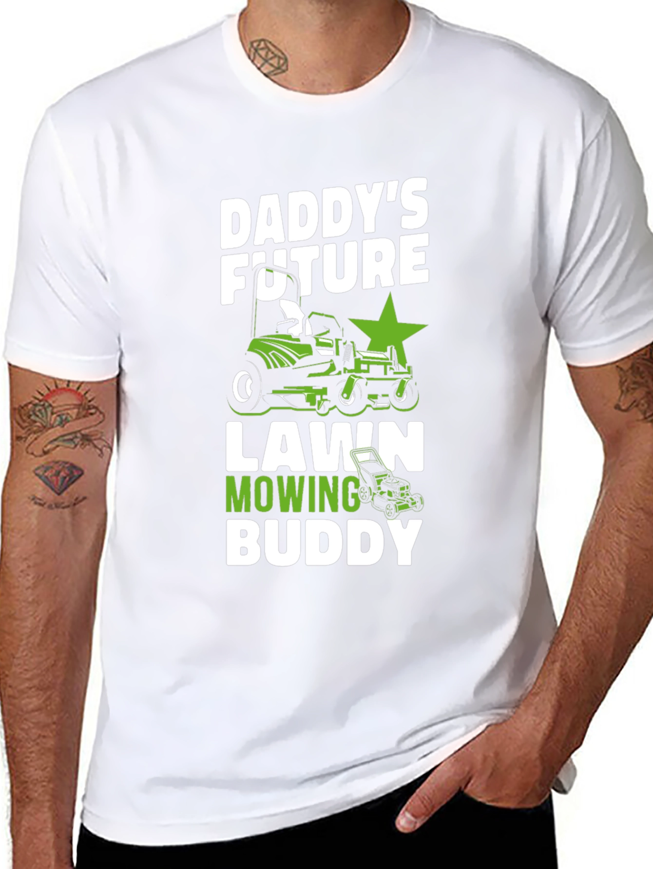 Daddys Future Lawn Mowing Buddy T-Shirt