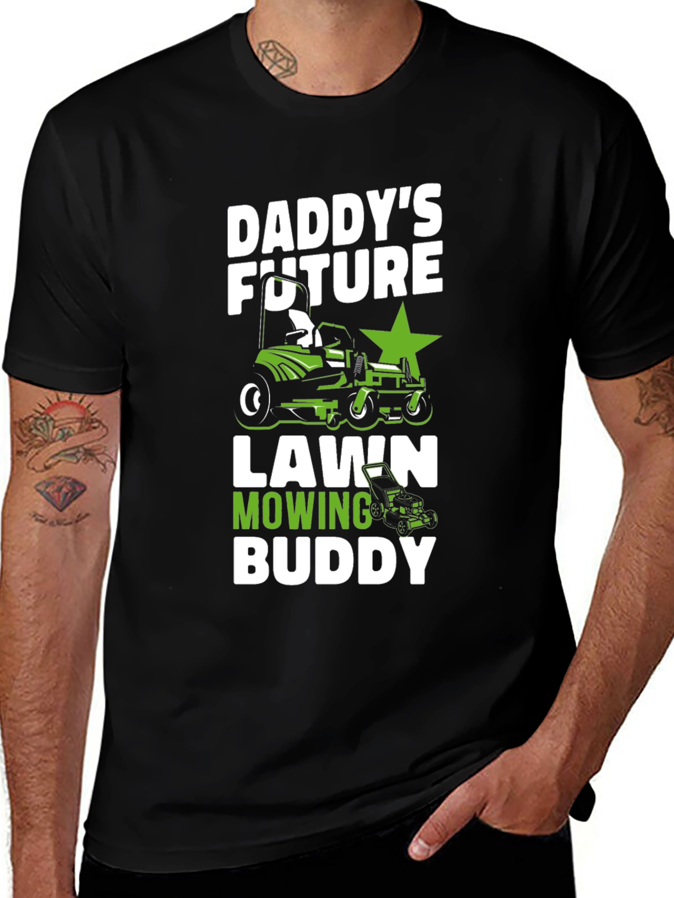 Daddys Future Lawn Mowing Buddy T-Shirt