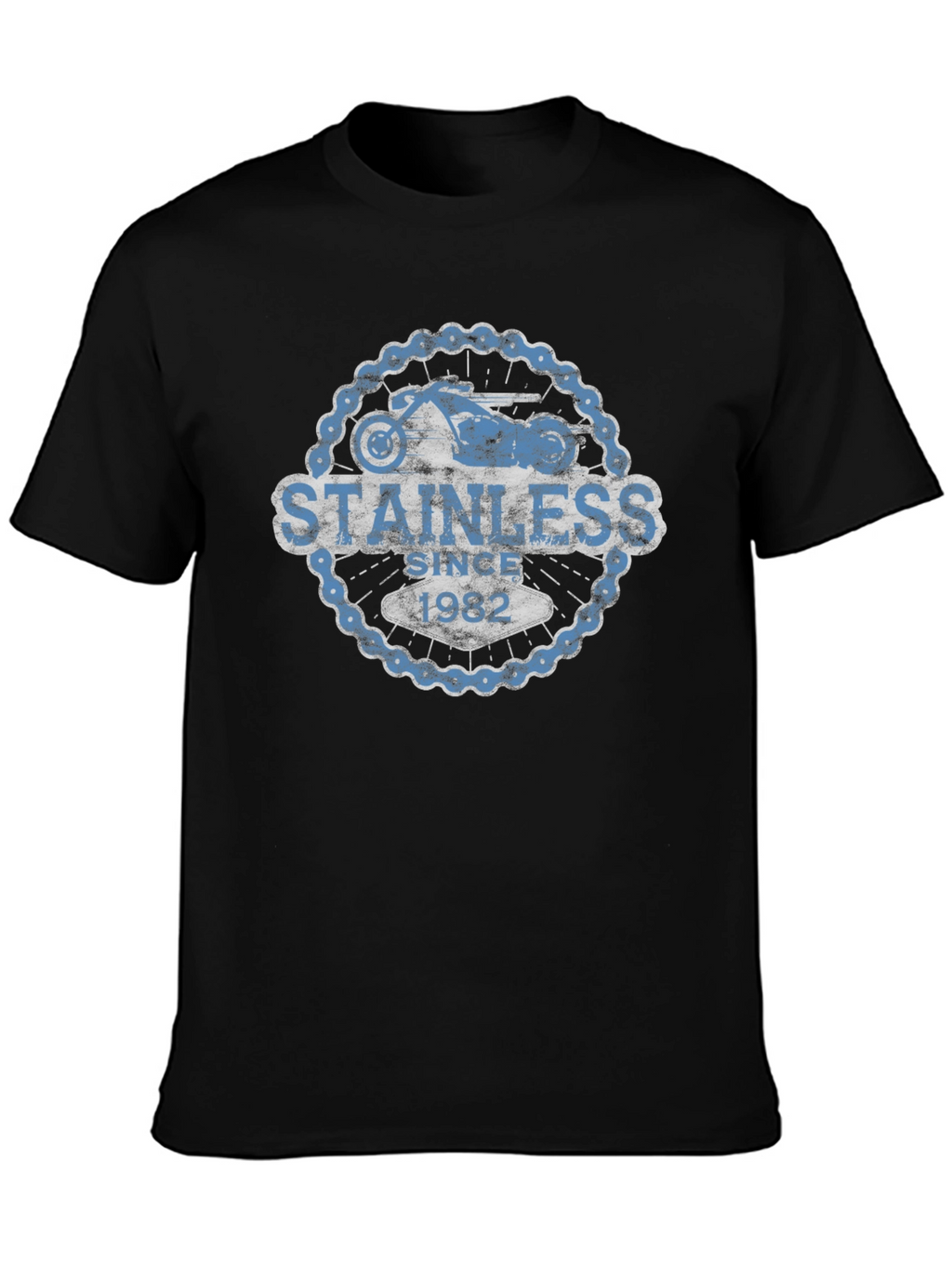Stainless Since 1982 Mens Black Graphic Tee
