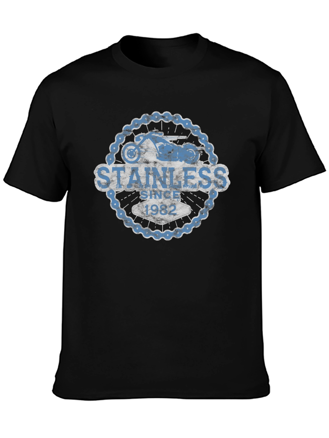 Stainless Since 1982 Mens Black Graphic Tee